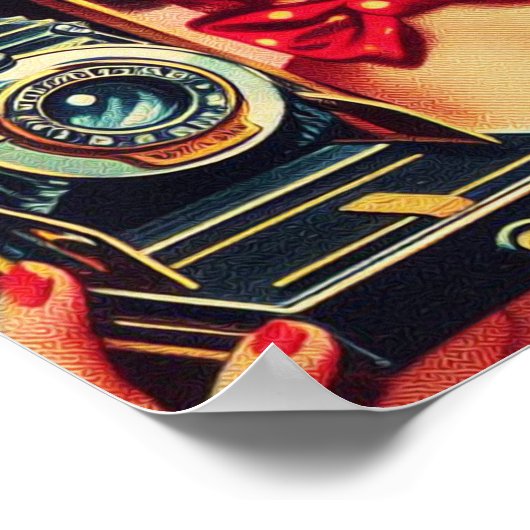 Poster Couple rétro mignon (Coin)