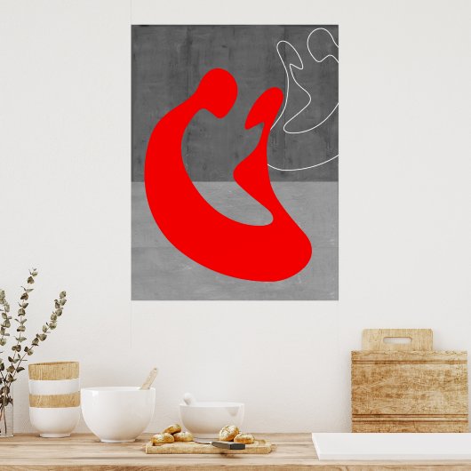 Poster Couple rouge (Cuisine)