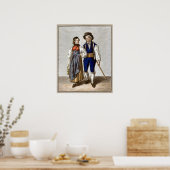 Poster Couple suisse traditionnel d'Oberhasli, Berne (Cuisine)