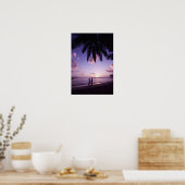 Poster Couple sur la plage, Windjammer Landing, Sainte-Lu (Cuisine)