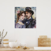 Poster Couple Victorien (Cuisine)