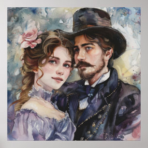 Poster Couple Victorien