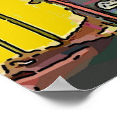 Poster Couple vintage avec soda (Coin)