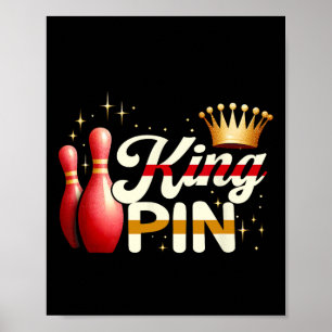 Poster Couples Bowler League Bowler King Pin porter Cro