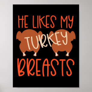 Poster Couples De Thanksgiving Turquie Breast Elle Aime M