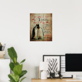 Poster Couples Penguin Une Fois Un Mariage Cadeaux (Bureau à domicile)