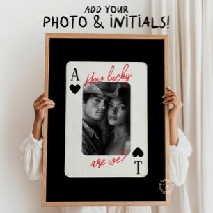 Poster Couples Poker Jouer Carte Quelle chance avons-nous