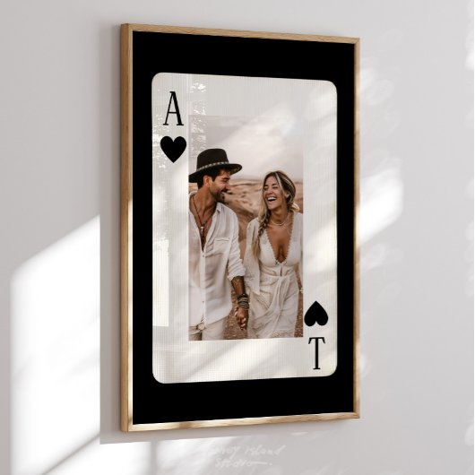 Poster Couples Poker Playing Card with Photo