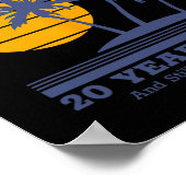 Poster Couples romantiques - 20e Mariage Anniversa (Coin)