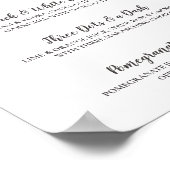 Poster Couple's Signature Boissons Moderne Calligraphie N (Coin)