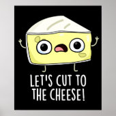Poster Coupons Au Fromage Drôle Pun De Nourriture Sombre (Devant)