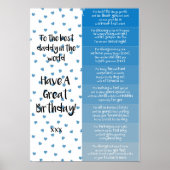 Poster Coupons d'anniversaire papa (Devant)