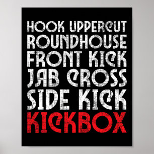 Poster Coups de poing de kickboxing - Entraîneur d'arts m
