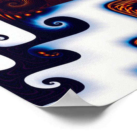 Poster Cour dans l'art Abstrait de neige (Coin)