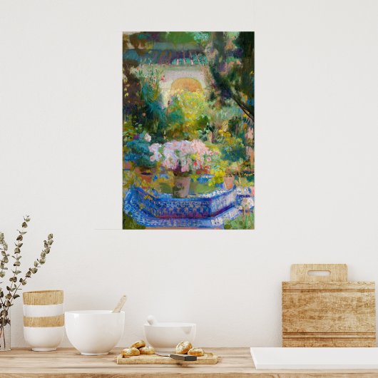 Poster Cour de la Casa Sorolla par Joaquin Sorolla (Cuisine)