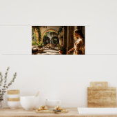 Poster Cour de la villa espagnole Miami années 1920 (Cuisine)