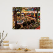 Poster Cour de l'hôpital d'Arles par Vincent van Gogh (Cuisine)