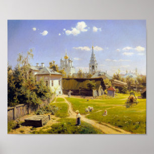 Poster Cour de Moscou par Vasily Polenov