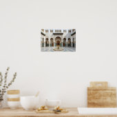 Poster Cour de palais marocain avec fontaine (Cuisine)