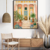 Poster Cour de villa italienne avec colonnes classiques