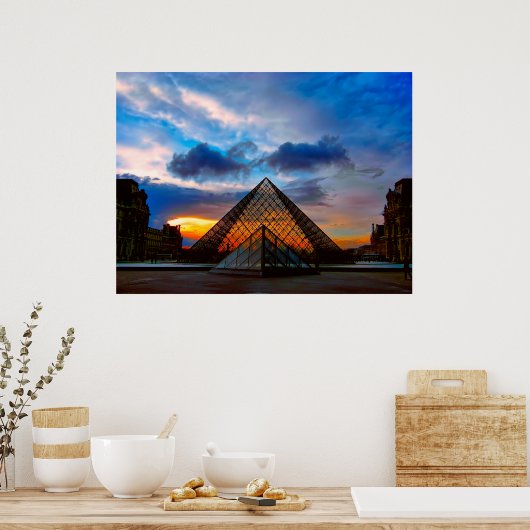 Poster COUR du MUSÉE LOUVRE (Cuisine)