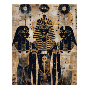 Poster Cour du roi Pharaon d'Égypte ancienne