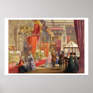 Poster Cour médiévale, conçue par Pugin, plat 40 de "