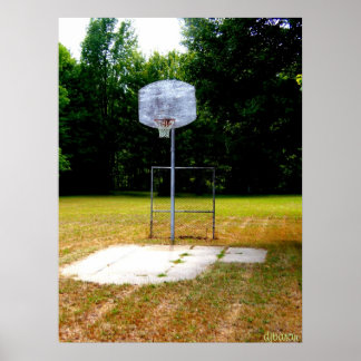 Poster Cour patinée de basket-ball