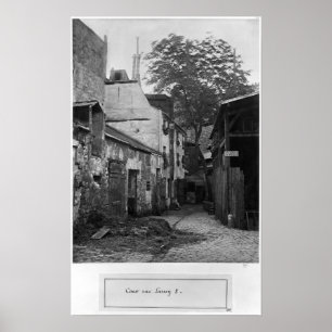 Poster Cour rue Larrey 8, Paris, 1858-78