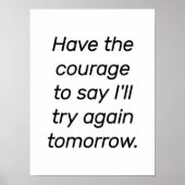 Poster Courage (Devant)