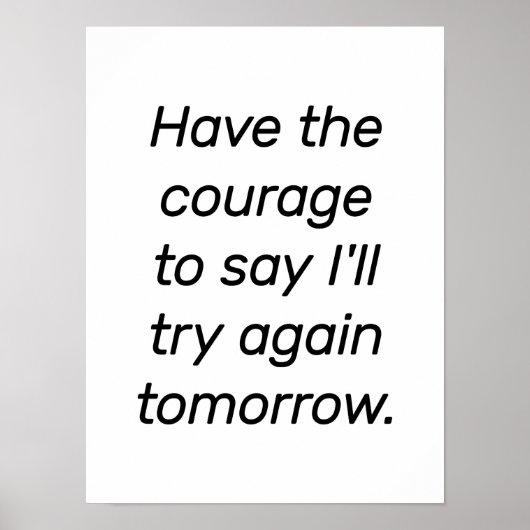 Poster Courage (Devant)