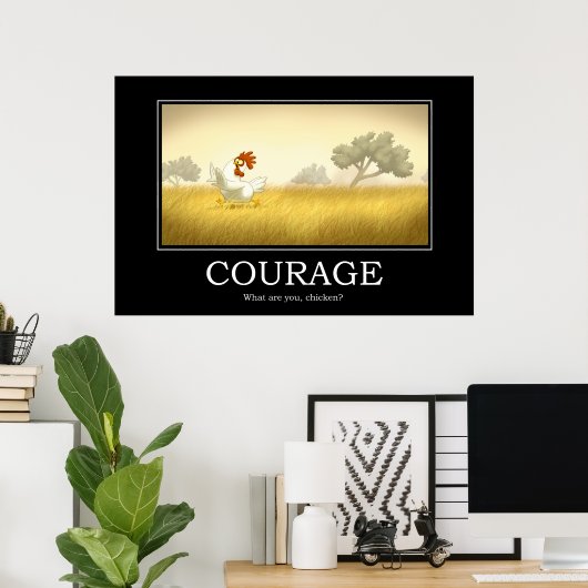 Poster Courage (Bureau à domicile)