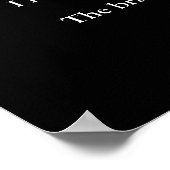 Poster Courage Aigle noir blanc Inspiration motivationnel (Coin)