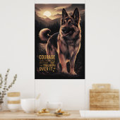 Poster Courage allemand Shepherd Sunrise (Cuisine)