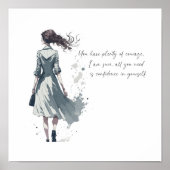 Poster Courage Art Motivationnel (Devant)