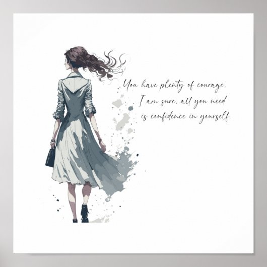 Poster Courage Art Motivationnel (Devant)
