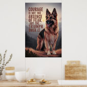 Poster Courage berger allemand au coucher du soleil (Cuisine)