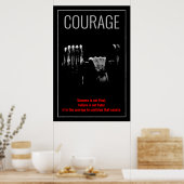 Poster Courage Bodybuilding Formation Motivation (Cuisine)