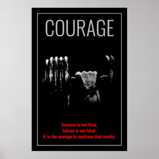 Poster Courage Bodybuilding Formation Motivation
