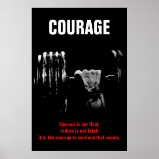 Poster Courage Bodybuilding Formation Motivation