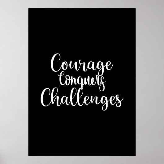 Poster Courage Conquêtes - Gym Hustle de succès Motivatio (Devant)