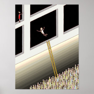 Poster Courage de s'aventurer dans l'obscurité inconnue.