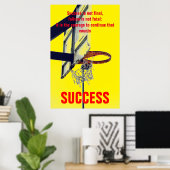 Poster Courage de succès Basketball Inspiration (Bureau à domicile)