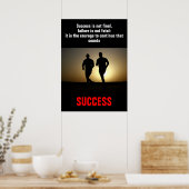 Poster Courage de succès Courir la condition physique Mot (Cuisine)