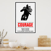 Poster Courage de succès Football Motivation (Cuisine)