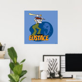 Poster Courage du chien lâché | Eustace Graphic (Bureau à domicile)