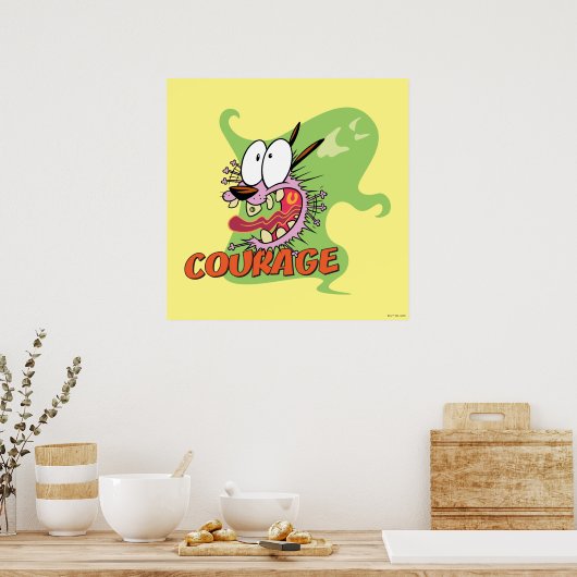 Poster Courage du chien lâché | Graphique fantôme (Cuisine)