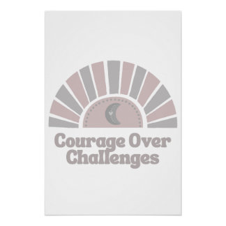 Poster Courage face aux défis Inspiration Bohème