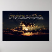 Poster "Courage" Lewis Cass Citation Inspirationnelle (Devant)