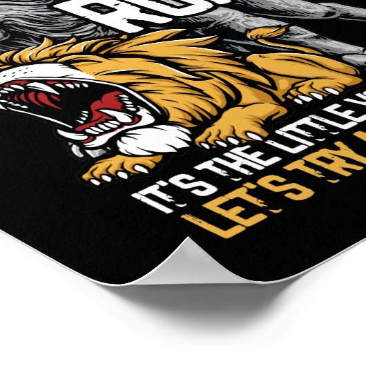 Poster Courage Ne Pas Toujours Rôtir Parkinsons Maladie (Coin)